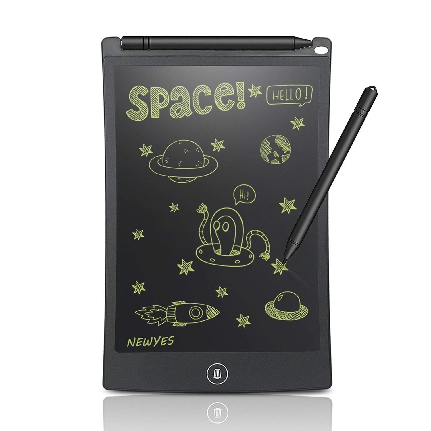 LCD Writing Tablet Electronic Drawing Doodle Boards for Kids Battery Operated Electric Digital Graphic Handwriting pad Children Doodling Board with Stylus paperless E-Writer 4.4 inch Black